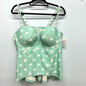 Swim by Cacique mint green swim bandeau size 44D NWT